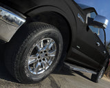 ColorLugs black colored lug covers on silver truck wheel